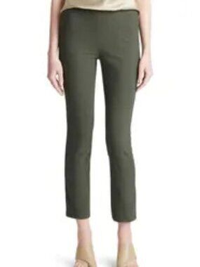 Vince olive green slim ponte knit pullon pants trousers leggings